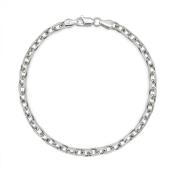 sterling silver dia cut belcher bracelet thin guage