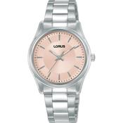 lorus quartz ladies stainless steel pink dial bracelet watch image
