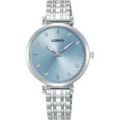 lorus quartz ladies stainless steel blue dial bracelet watch image