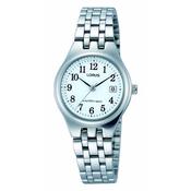 lorus quartz ladies stainless steel white dial bracelet watch image