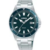 lorus quartz gents stainless steel blue dial bracelet watch image