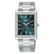lorus quartz gents stainless steel blue dial bracelet watch image
