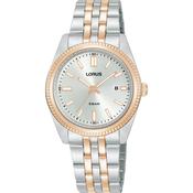 lorus quartz ladies two tone grey dial bracelet watch image