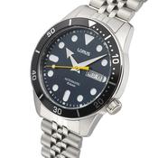 lorus automatic gents stainless steel blue dial bracelet watch image