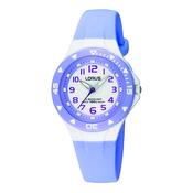lorus quartz kids  white dial blue silicone strap