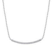 Rosato Bianca Sterling silver short necklace, 180 white cubic zirconia image