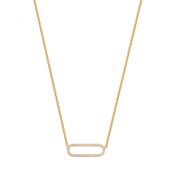 Rosato Bianca Sterling Sterling silver short necklace, gold plating, 130 white cubic zirconia image