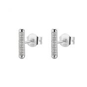 Rosato Bianca Sterling silver lobe earrings, 54 white cubic zirconia image