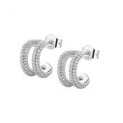 Rosato Bianca Sterling silver hoop earrings, 298 white cubic zirconia image