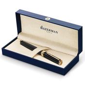 waterman - exception- fountain pen slim black with gold trim image