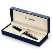 waterman - car�ne fountain pen black  with gold trim, fine nib image