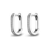 jette earrings silver 925 rhodium plated with cubic zirconia image