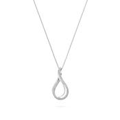 jette necklace silver 925 rhodium plated with cubic zirconia 70cm image