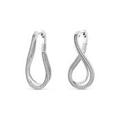 jette earrings silver 925 rhodium plated with cubic zirconia image