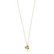 jette necklace silver 925 yellow gold plate with cubic zirconia 45+3cm image