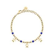 talismani bracelet star*3 steel yellow gold plated aga blu 16+3cm image