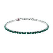 sector jewels tennis bracelet with emerald crystals 22cm image