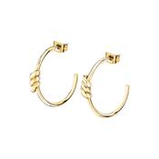 morellato 18k gold plated torchon �24mm hoop earrings image