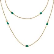 morellato 18k gold plated colori summer  necklace emer bead 90cm image