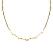 morellato 18k gold plated design necklace stainless steel yg crystal 40+5cm