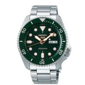 seiko 5 automatic green dial stainless steel bracelet watch