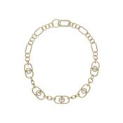 ted baker perriet: statement pearl chain necklace gold tone, pearl image