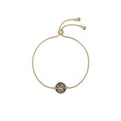 ted baker monelle: monogram button adjustable bracelet gold tone, black image