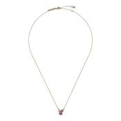 ted baker joyelle: jewel cluster pendant necklace gold tone, pink multi crystal image