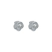 ted baker florine: crystal flower stud earrings silver tone, clear crystal image