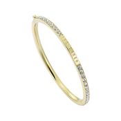 ted baker claudia: narrow crystal gold tone hinged bangle bracelet