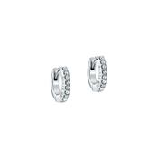 ted baker hettie: crystal hoop earrings (10mm)  silver tone clear crystal