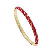 ted baker trinity: twist enamel hinged gold tone bangle bracelet image
