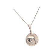 silver large circle keepsake pendant with 2.6mm screw on top image