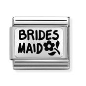 Nomination Silver Oxidised Plate Bridesmaid Charm image