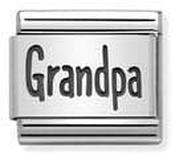 Nomination Silver Oxidised Plate Grandpa Charm