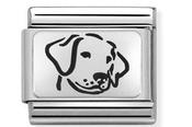 Nomination Silver Oxidised Plate Dog Charm image