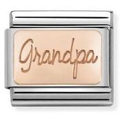 Nomination Rose Gold Engraved Plate Grandpa Charm