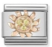 Nomination Rose Gold with Yellow Stones Sun Charm image