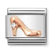 Nomination Rose Gold with White Stone High Heel Shoe Charm image