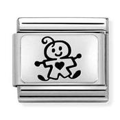 Nomination Silver Oxidised Plate Baby Charm image