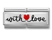 Nomination Silver and Enamel With Love Double Charm image