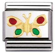 Nomination Yellow Gold and Enamel Butterfly Charm image