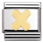 Nomination Yellow Gold Letter X Charm image