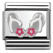 Nomination Silver and Enamel Flip-Flops Charm