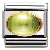 Nomination Yellow Gold Oval August Birthstone Peridot Charm image