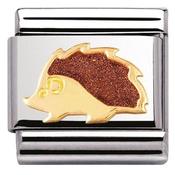 Nomination Yellow Gold and Enamel Hedgehog Charm image
