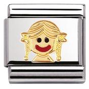 Nomination Yellow Gold and Enamel Girl Charm image