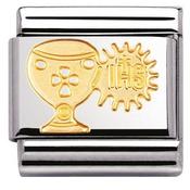 Nomination Yellow Gold Chalice &amp; Host Charm