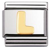 Nomination Yellow Gold Letter L Charm