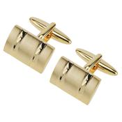 CUFFLINKS GENTS GOLD PLATED CUFFLINKS RECTUNGULAR SHAPE MATT FINISH image